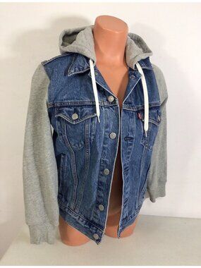 Levis Jean Jacket with Hoodie Womens Small